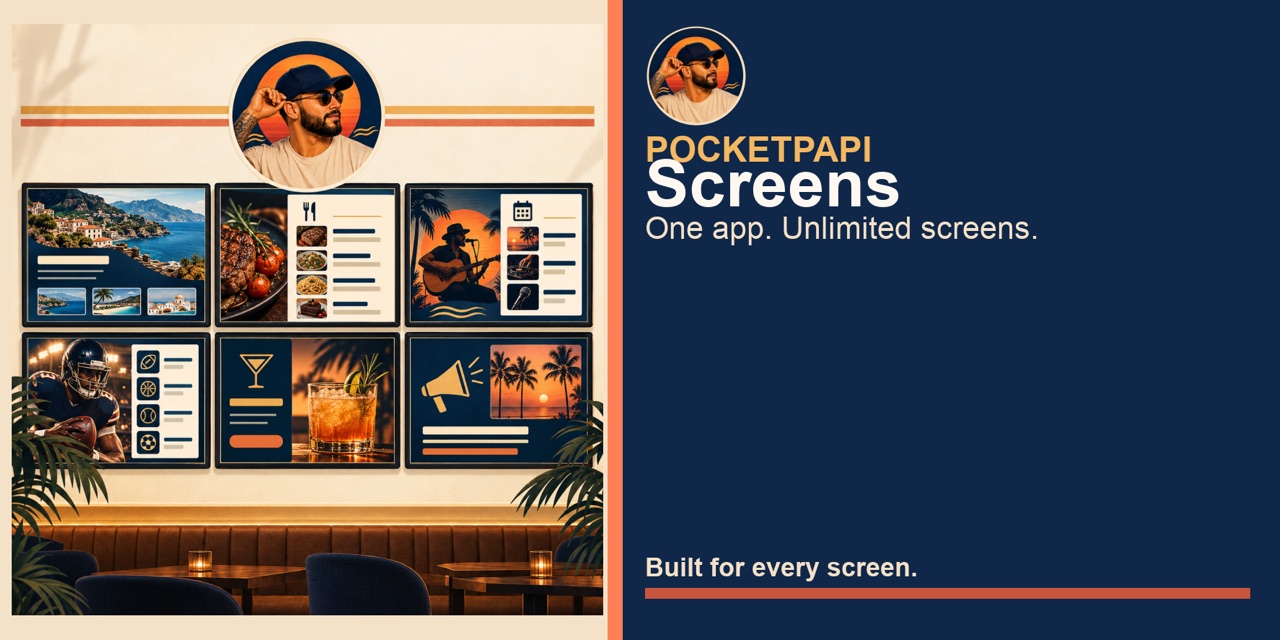 PocketPapi Screens app screenshot